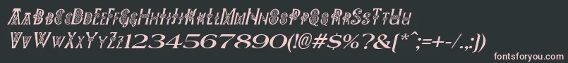 PeesCelticItalic Font – Pink Fonts on Black Background