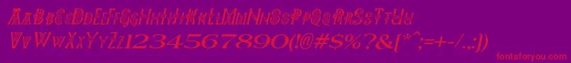 Шрифт PeesCelticItalic – красные шрифты на фиолетовом фоне