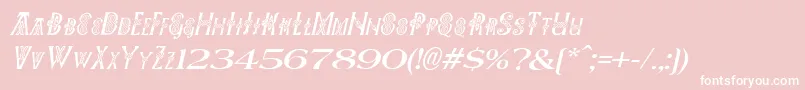 PeesCelticItalic Font – White Fonts on Pink Background