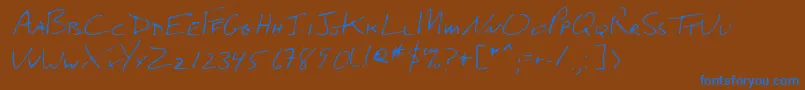 Шрифт Lehn274 – синие шрифты на коричневом фоне