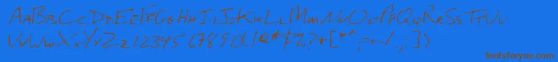 Czcionka Lehn274 – brązowe czcionki na niebieskim tle