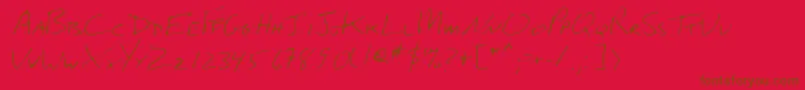 Lehn274-Schriftart – Braune Schriften auf rotem Hintergrund