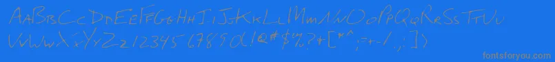 Lehn274 Font – Gray Fonts on Blue Background