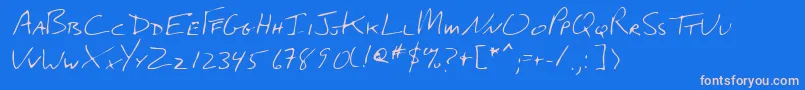 フォントLehn274 – ピンクの文字、青い背景
