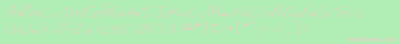 Lehn274-Schriftart – Rosa Schriften auf grünem Hintergrund