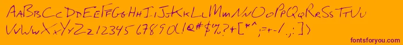 Шрифт Lehn274 – фиолетовые шрифты на оранжевом фоне