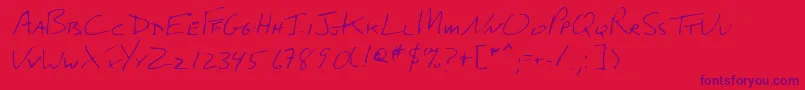Lehn274-Schriftart – Violette Schriften auf rotem Hintergrund
