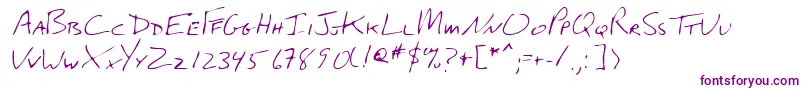 Lehn274-Schriftart – Violette Schriften auf weißem Hintergrund