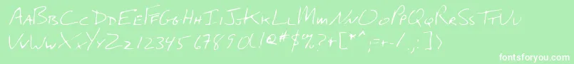 Шрифт Lehn274 – белые шрифты на зелёном фоне