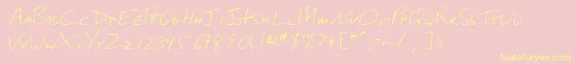 Шрифт Lehn274 – жёлтые шрифты на розовом фоне
