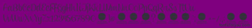 PersonaluseClipperScript Font – Black Fonts on Purple Background