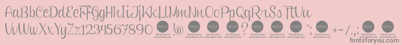 PersonaluseClipperScript Font – Gray Fonts on Pink Background