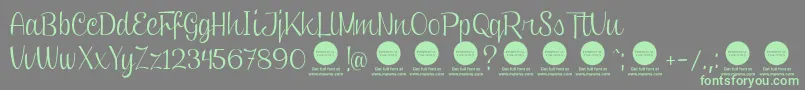 PersonaluseClipperScript Font – Green Fonts on Gray Background