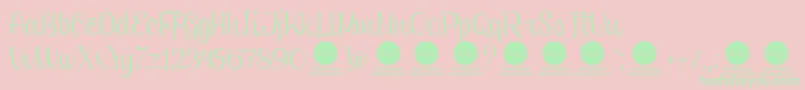 PersonaluseClipperScript Font – Green Fonts on Pink Background