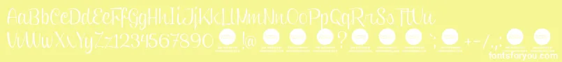 PersonaluseClipperScript Font – White Fonts on Yellow Background