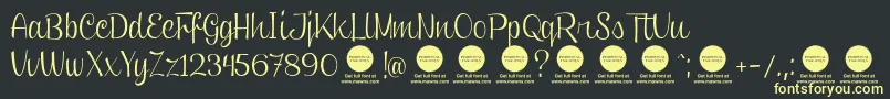 PersonaluseClipperScript Font – Yellow Fonts on Black Background