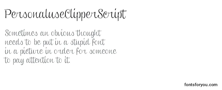 PersonaluseClipperScript Font