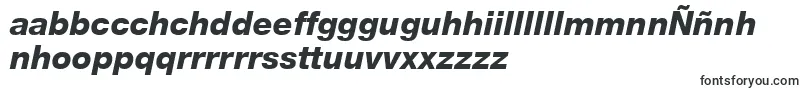 Шрифт HelveticaLt86HeavyItalic – галисийские шрифты
