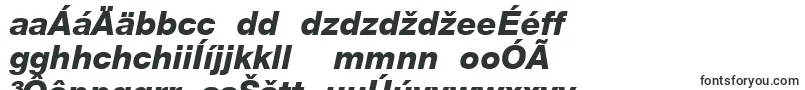HelveticaLt86HeavyItalic-Schriftart – slowakische Schriften