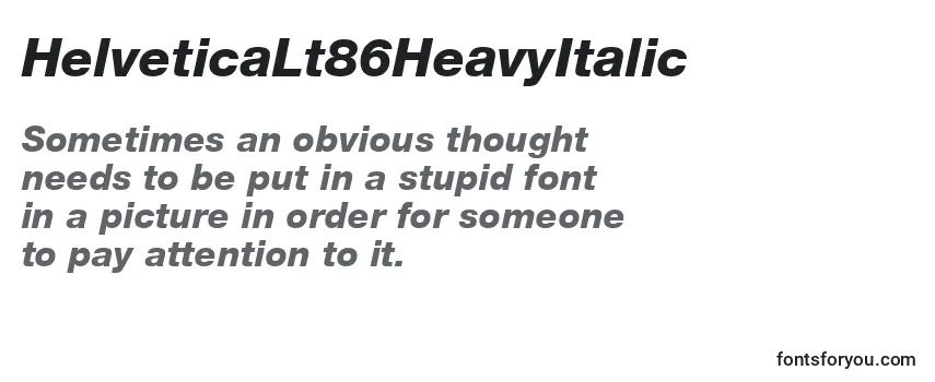 HelveticaLt86HeavyItalic Font