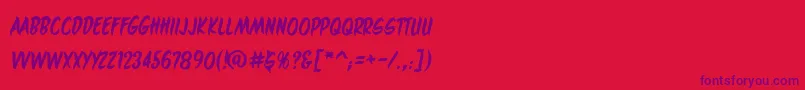Maroonedonmars Font – Purple Fonts on Red Background