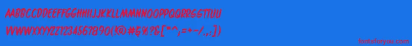 Шрифт Maroonedonmars – красные шрифты на синем фоне