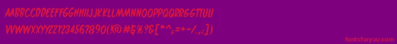 Maroonedonmars Font – Red Fonts on Purple Background