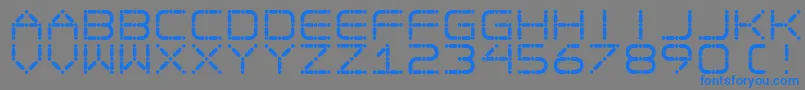Egotrip Font – Blue Fonts on Gray Background
