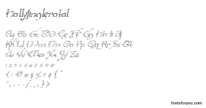 Schriftart Hollyjinglerotal – Alphabet, Zahlen, spezielle Symbole