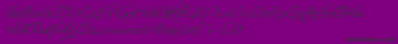 Hollyjinglerotal-fontti – mustat fontit violetilla taustalla