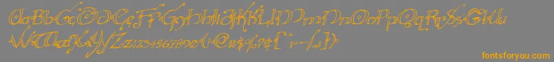 Hollyjinglerotal Font – Orange Fonts on Gray Background