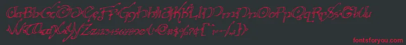 Hollyjinglerotal Font – Red Fonts on Black Background