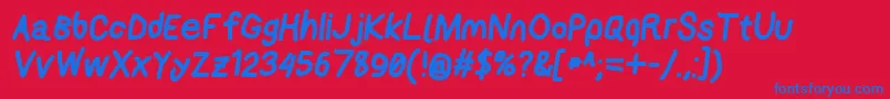 fuente Applestormxbdita – Fuentes Azules Sobre Fondo Rojo