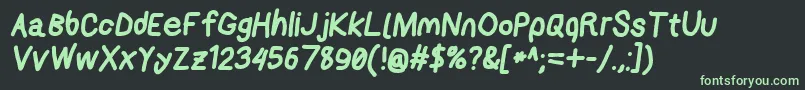 Applestormxbdita Font – Green Fonts on Black Background