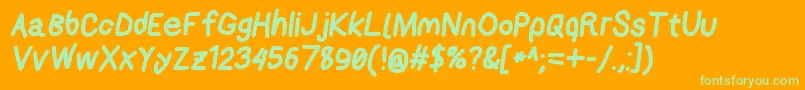 Applestormxbdita Font – Green Fonts on Orange Background