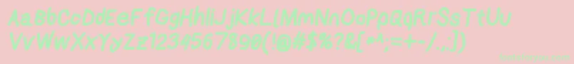 Saiba mais sobre a fonte Applestormxbdita Fonte Applestormxbdita – fontes verdes em um fundo rosa