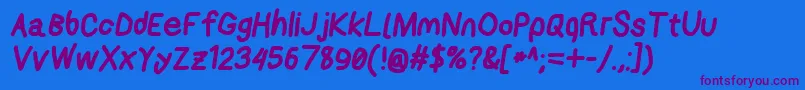Applestormxbdita-Schriftart – Violette Schriften auf blauem Hintergrund
