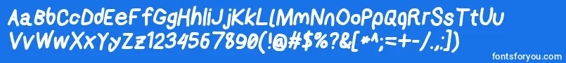 フォントApplestormxbdita – 青い背景に白い文字