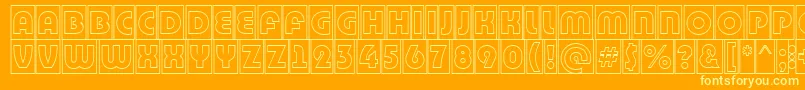 ABighaustitulcmgr Font – Yellow Fonts on Orange Background