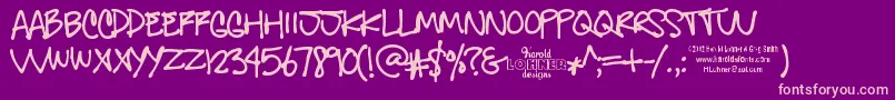 En savoir plus sur la police GregsOtherHand Police GregsOtherHand – polices roses sur fond violet