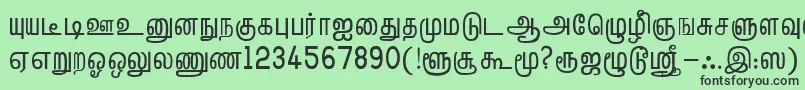 フォントTmlHelvPlain – 緑の背景に黒い文字