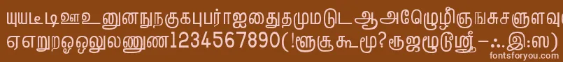 Шрифт TmlHelvPlain – розовые шрифты на коричневом фоне