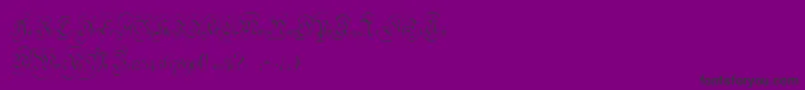 StrassburgFraktur Font – Black Fonts on Purple Background