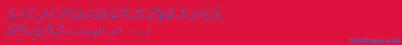 StrassburgFraktur-Schriftart – Blaue Schriften auf rotem Hintergrund