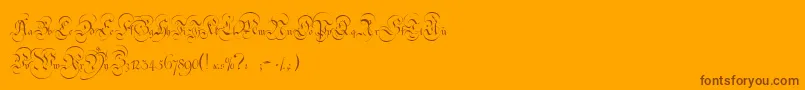Police StrassburgFraktur – polices brunes sur fond orange