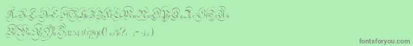 StrassburgFraktur Font – Gray Fonts on Green Background