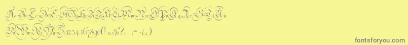 StrassburgFraktur Font – Gray Fonts on Yellow Background