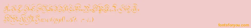 fuente StrassburgFraktur – Fuentes Naranjas Sobre Fondo Rosa