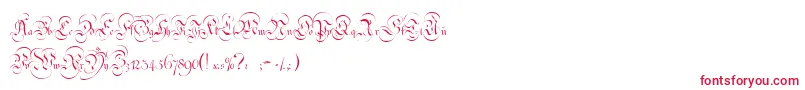 フォントStrassburgFraktur – 白い背景に赤い文字