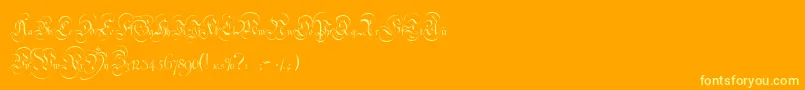 StrassburgFraktur Font – Yellow Fonts on Orange Background